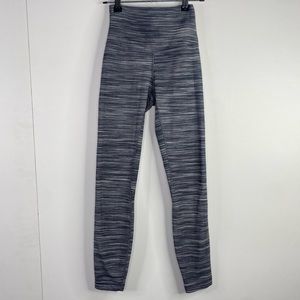 Lululemon Grey Striped Wunder Under Leggings 28" Size 2